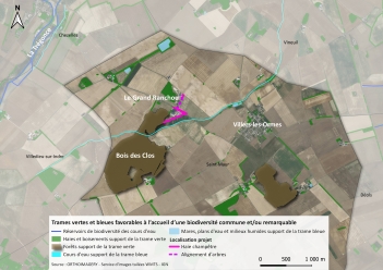Carte aérienne de la plantation n°1