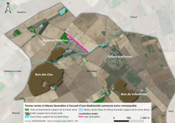 Carte aérienne de la plantation 2017 - projet n°1