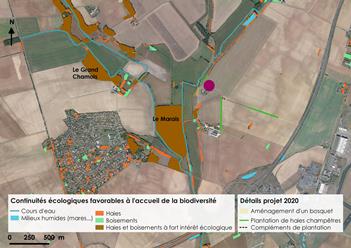Carte aérienne de la plantation 2020 - projet n°1