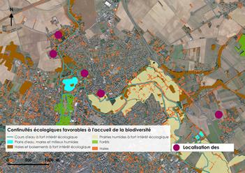 Carte aérienne de la plantation 2020 - projet n°2 Nord
