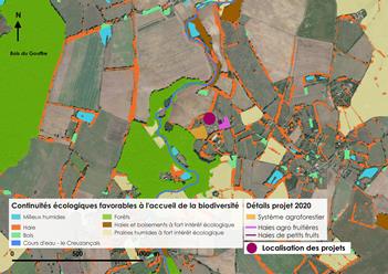 Carte aérienne de la plantation 2020 - projet n°4